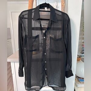 Black Chiffon Blouse